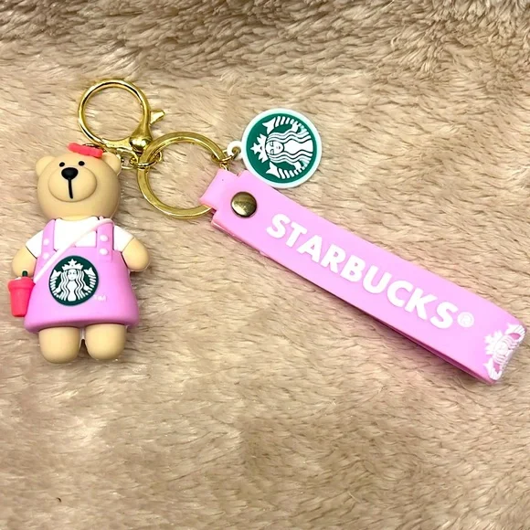 FUN & CUTE Pinky Bear The Barista Key Holder - Picture 2 of 4